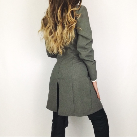 Vintage Deadstock Longline Houndstooth Jacket | Size M - Picture 3 of 15